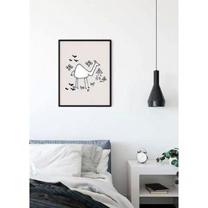 Komar Poster Scibble camel Hoogte: 40 cm