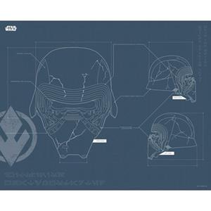 Komar Poster Star Wars EP9 Blueprint Kylo Helmet