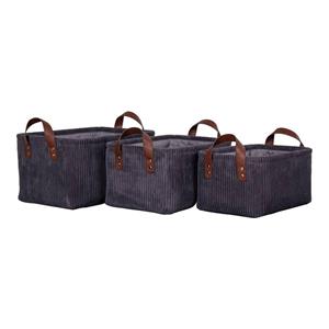 House Nordic Set van 3 opbergmanden Bell vierkant | 