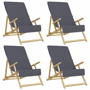 vidaXL Strandhanddoeken 4 st 400 g/m² 60x135 cm stof antracietkleurig