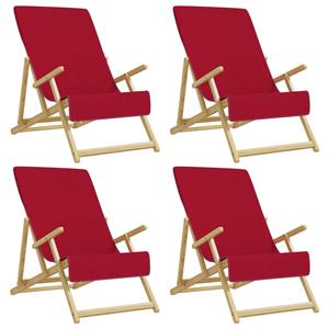 vidaXL Strandhanddoeken 4 st 400 g/m² 60x135 cm stof bordeauxrood