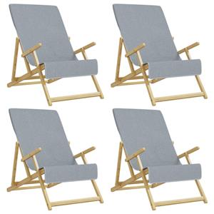 VIDAXL Strandtücher Strandtücher 4 Stk. Grau 60x135 cm Stoff 400 GSM, (4-St)