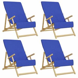 vidaXL Strandhanddoeken 4 st 400 g/m² 60x135 cm stof koningsblauw