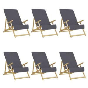 VIDAXL Strandtücher Strandtücher 6 Stk. Anthrazit 60x135 cm Stoff 400 GSM, (6-St)