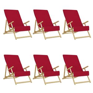 VIDAXL Strandtücher Strandtücher 6 Stk. Burgunderrot 60x135 cm Stoff 400 GSM, (6-St)