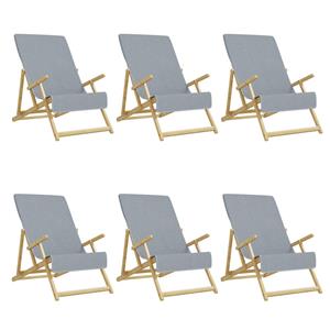VIDAXL Strandtücher Strandtücher 6 Stk. Grau 60x135 cm Stoff 400 GSM, (6-St)
