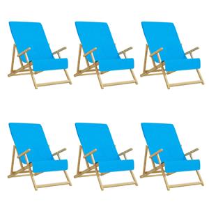 vidaXL Strandhanddoeken 6 st 400 g/m² 60x135 cm stof turquoise