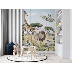 Walloha De leeuwenkoning - Kinderbehang - 194,8 cm x 280 cm - 