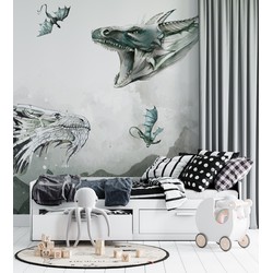 Walloha Drakendrift - Kinderbehang - 194,8 cm x 280 cm - 