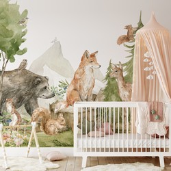 Walloha Bospret - Kinderbehang - 292,2 cm x 280 cm - 