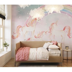 Walloha Eenhoorn sprookje - Kinderbehang - 292,2 cm x 280 cm - 