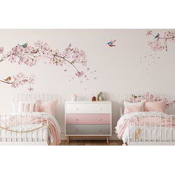 Walloha Japanse kersenbloesem - Kinderbehang - 389,6 cm x 280 cm - 