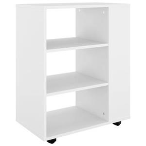 vidaXL Aktenschrank Rollschrank Weiß 60x35x75 cm Spanplatte