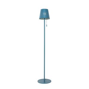 QAZQA Buiten vloerlamp blauw incl. LED 3-staps dimbaar op solar - Ferre