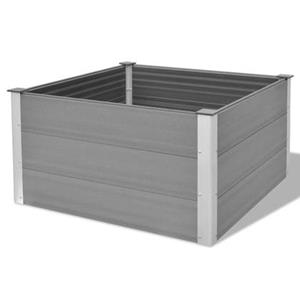 VidaXL Plantenbak 100x100x54 cm HKC grijs