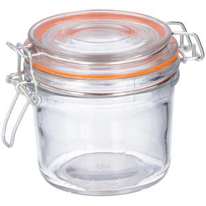 Voorraadpot/bewaarpot - 350 ml - glas - met beugelsluiting -