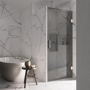Saniclear Modern rookglas douchedeur profielloos 90x200cm rvs