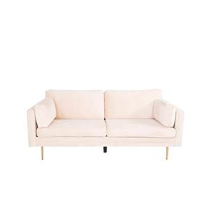 ebuy24 Sofa Boom Sofa 3 Personen velour beige.