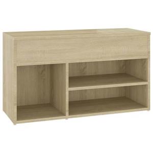 VidaXL Schoenenbank 80x30x45 cm spaanplaat sonoma eikenkleurig