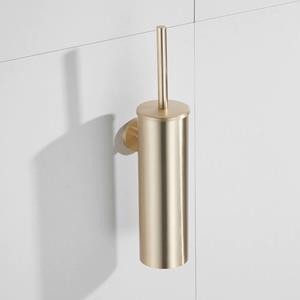 Boss & wessing Toiletborstelhouder  Brass met Wandhouder Geborsteld Mat Goud