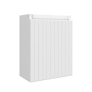 Fontana Bano toiletmeubel ribbelfront mat wit greeploos 40x21.5cm