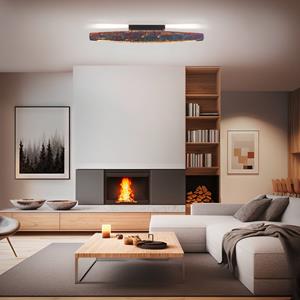 Rothfels Persida LED plafondlamp slagmetaal goud