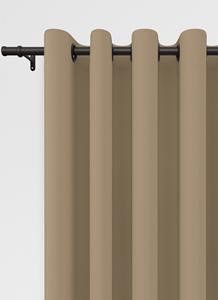 Vadain Niue ringgordijn - Donker Beige met ringen
