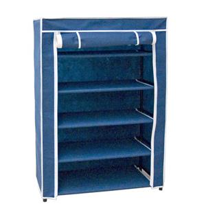 Gerim Opvouwbaar camping schoenenrek/schoenenkast blauw 60 x 30 x 88 cm -