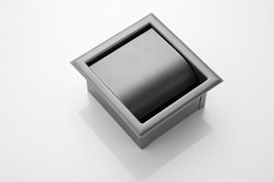 Saniclear Iron inbouw toiletrolhouder met klep gunmetal - verouderd ijzer