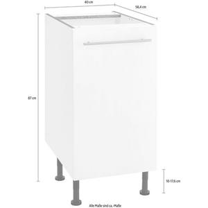 OPTIFIT Unterschrank "Bern", 50 cm breit, mit 1 Tür mit höhenverstellbaren Füßen, mit Metallgriff