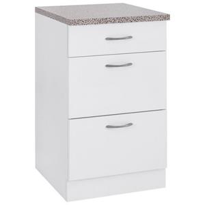 wiho Küchen Unterschrank "Kiel", 50 cm breit, Tiefe 50 cm, mit 2 großen Auszügen und 1 Schublade