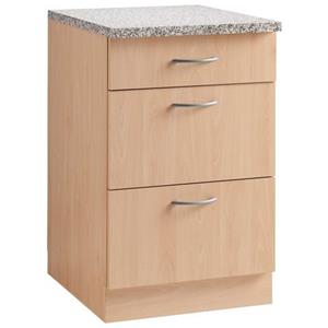 wiho Küchen Unterschrank "Kiel", 50 cm breit, Tiefe 50 cm, mit 2 großen Auszügen und 1 Schublade