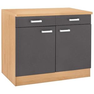 OPTIFIT Unterschrank "Odense", 100 cm breit, mit 2 Türen und 2 Schubkästen, mit 28 mm Arbeitsplatte