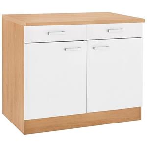 OPTIFIT Unterschrank "Odense", 100 cm breit, mit 2 Türen und 2 Schubkästen, mit 28 mm Arbeitsplatte