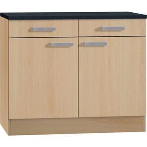 OPTIFIT Unterschrank "Odense 50", 100 cm breit, 50 cm tief, mit 2 Türen und 2 Schubkästen, für Stauraum
