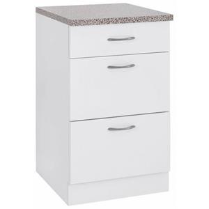 wiho Küchen Unterschrank "Kiel", 50 cm breit, Tiefe 60 cm, mit 2 großen Auszügen und 1 Schublade