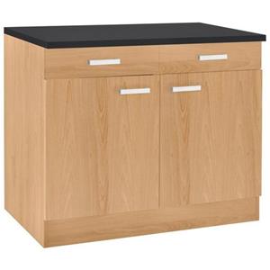 OPTIFIT Unterschrank "Odense", 100 cm breit, mit 2 Türen und 2 Schubkästen, mit 28 mm Arbeitsplatte