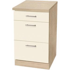 wiho Küchen Unterschrank "Kiel", 50 cm breit, Tiefe 60 cm, mit 2 großen Auszügen und 1 Schublade