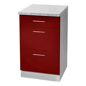 wiho Küchen Unterschrank "Kiel", 50 cm breit, Tiefe 60 cm, mit 2 großen Auszügen und 1 Schublade