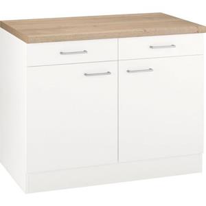 OPTIFIT Unterschrank "Iver", Breite 100 cm, 2 Türen und 2 Schubkästen, mit 38 mm Arbeitsplatte