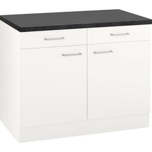 OPTIFIT Unterschrank "Iver", Breite 100 cm, 2 Türen und 2 Schubkästen, mit 38 mm Arbeitsplatte