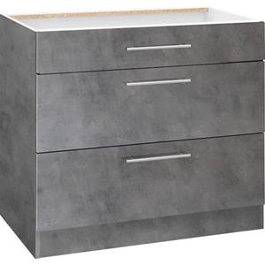 wiho Küchen Unterschrank "Cali", 90 cm breit, mit 2 großen Auszügen ohne Arbeitsplatte