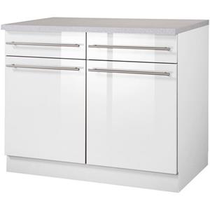 wiho Küchen Unterschrank "Chicago", 100 cm breit, 2 Schubkästen und 2 Türen, für viel Stauraum