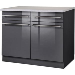 wiho Küchen Unterschrank "Chicago", 100 cm breit, 2 Schubkästen und 2 Türen, für viel Stauraum