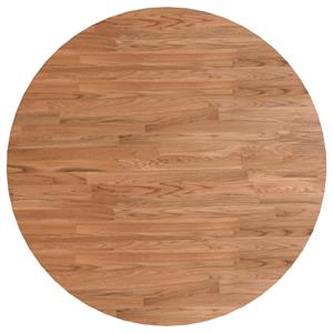 vidaXL Tafelblad rond Ø90x1,5 cm bewerkt massief eikenhout lichtbruin