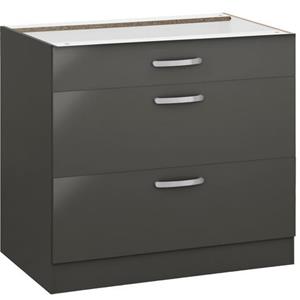 wiho Küchen Unterschrank "Kansas", 90 cm breit, mit 2 großen Auszügen ohne Arbeitsplatte
