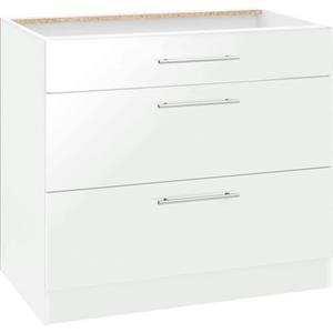 wiho Küchen Unterschrank "Cali", 90 cm breit, mit 2 großen Auszügen ohne Arbeitsplatte