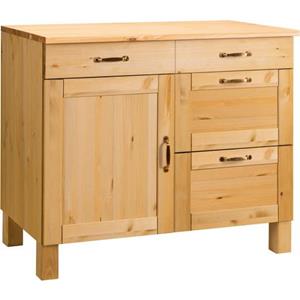 Home affaire Unterschrank "Alby", Breite 100 cm, 1 Tür, 4 Schubladen