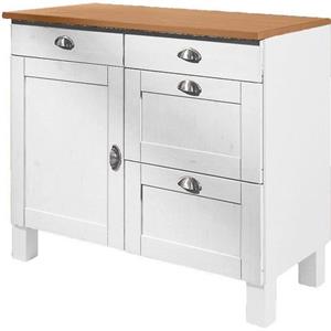 Home affaire Unterschrank "Oslo", 100 cm breit, in 2 Tiefen, mit 23 mm Arbeitsplatte, 2 Schubkästen