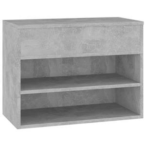 Schoenenbank 60x30x45 cm spaanplaat betongrijs